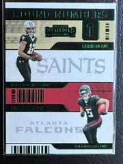 Chris Olave, Drake London Football Cards 2022 Panini Contenders Round Numbers Prices