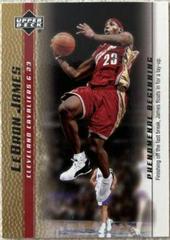 LeBron James [2007 Cleveland National Gold] Basketball Cards 2003 Upper Deck Phenomenal Beginning Prices
