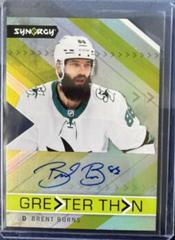 Brent Burns Hockey Cards 2022 Upper Deck Synergy Greater Than Signatures Prices