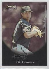 Gio Gonzalez [Black Refractor] #BSGIG Baseball Cards 2004 Bowman Sterling Prices