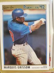 Marquis Grissom Baseball Cards 1992 O Pee Chee Premier Prices