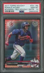 Ronald Acuna [Red Holiday Sweater] Baseball Cards 2017 Topps Holiday Bowman Prices