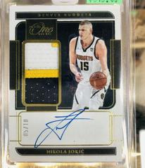 Nikola Jokic [Gold] Basketball Cards 2021 Panini One and One Jersey Autographs Prices