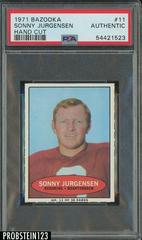 Sonny Jurgensen [Hand Cut] #11 Football Cards 1971 Bazooka Prices