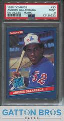 Andres Galarraga [No Accent Mark] Baseball Cards 1986 Donruss Prices