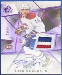 Nick Suzuki [Purple Autograph Premium Memorabilia] Hockey Cards 2021 SP Game Used Prices