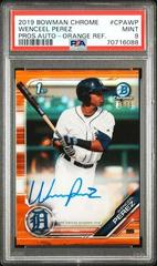 Wenceel Perez [Orange Refractor] #CPA-WP Baseball Cards 2019 Bowman Chrome Prospects Autographs Prices