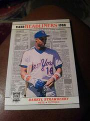 Darryl Strawberry Baseball Cards 1988 Fleer Headliners Prices