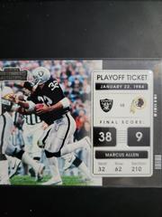 Marcus Allen #PLT-MAL Football Cards 2021 Panini Contenders Playoff Ticket Prices