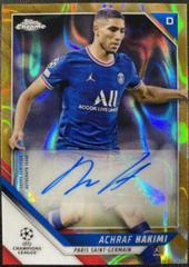 Achraf Hakimi [Gold Lava Refractor] #CA-AH Soccer Cards 2021 Topps Chrome UEFA Champions League Autographs Prices