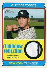 Gleyber Torres #CCR-GT Baseball Cards 2023 Topps Heritage Clubhouse Collection Relics Prices