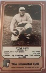 Steve Owen #15 Football Cards 1975 Fleer Hall of Fame Prices