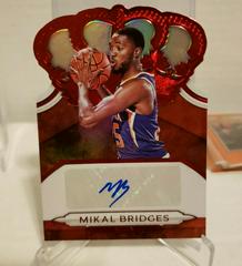 Mikal Bridges [Red] Basketball Cards 2018 Panini Crown Royale Crown Autographs Rookies Prices