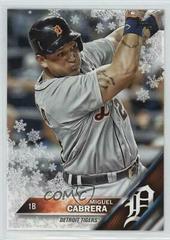 Miguel Cabrera [Metallic Snowflake] Baseball Cards 2016 Topps Holiday Prices
