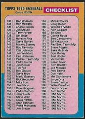 Checklist 133-264 #257 Baseball Cards 1975 O Pee Chee Prices