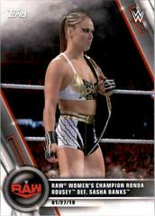 Raw Women's Champion Ronda Rousey def. Sasha Banks #7 Wrestling Cards 2020 Topps WWE Women's Division Prices