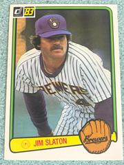 Jim Slaton [Bio Print Black on White] Baseball Cards 1983 Donruss Prices