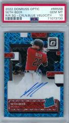Seth Beer [Blue Velocity] #RRS-SB Baseball Cards 2022 Panini Donruss Optic Rated Rookie Signatures Prices