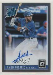 Amed Rosario Baseball Cards 2018 Panini Donruss Optic Rated Rookie Signatures Prices