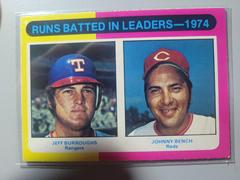 R. B. I. Leaders [J. Burroughs, J. Bench] #308 Baseball Cards 1975 O Pee Chee Prices