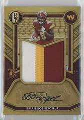 Brian Robinson Jr. [Prime] Football Cards 2022 Panini Gold Standard Rookie Jersey Autographs Jumbo Prices