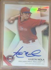 Aaron Nola [Refractor] #ANO Baseball Cards 2015 Bowman's Best of Autographs Prices