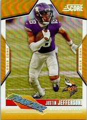 Justin Jefferson [Gold Zone] #21 Football Cards 2023 Panini Score The Franchise Prices