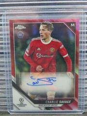 Charlie Savage [Red Refractor] Soccer Cards 2021 Topps Chrome UEFA Champions League Autographs Prices