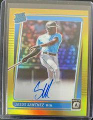 Jesus Sanchez [Gold] Baseball Cards 2021 Panini Donruss Optic Rated Rookie Signatures Prices