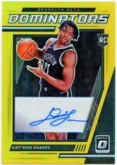 Day'Ron Sharpe [Gold] #RD-DRS Basketball Cards 2021 Panini Donruss Optic Rookie Dominators Signatures Prices