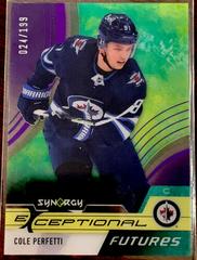 Cole Perfetti [Purple] Hockey Cards 2021 Upper Deck Synergy Exceptional Futures Prices