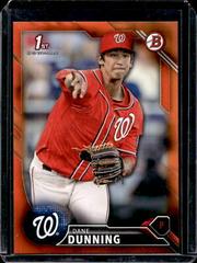 Dane Dunning [Orange] Baseball Cards 2016 Bowman Draft Prices