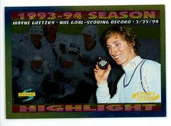 Wayne Gretzky [Gold Line Punched] Hockey Cards 1994 Score Prices