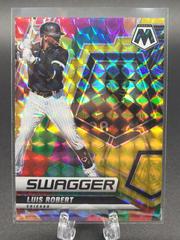 Luis Robert [Gold] #SW-7 Baseball Cards 2022 Panini Mosaic Swagger Prices