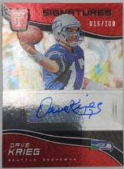Dave Krieg [Red] Football Cards 2021 Panini Chronicles Totally Certified Signatures Prices