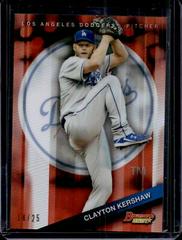 Clayton Kershaw [Orange Refractor] Baseball Cards 2015 Bowman's Best Prices