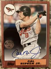 Cal Ripken Jr. [Red] #87BA-CR Baseball Cards 2022 Topps 1987 Autographs Prices