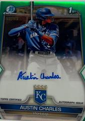 Austin Charles [Green] #CPA-AC Baseball Cards 2023 Bowman Chrome Prospect Autographs Prices