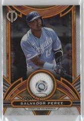 Salvador Perez [Orange] #SOA-SP Baseball Cards 2023 Topps Tribute Stamp of Approval Relics Prices