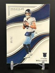 Will Levis #30 Football Cards 2023 Panini Immaculate Prices