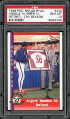 Angels' #30 Retired #242 Baseball Cards 1993 Pacific Nolan Ryan 27th Season Prices