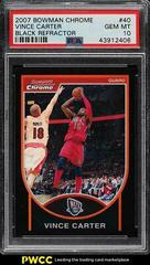 Vince Carter [Black Refractor] Basketball Cards 2007 Bowman Chrome Prices