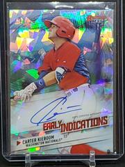 Carter Kieboom [Atomic] Baseball Cards 2018 Bowman's Best Early Indications Autographs Prices