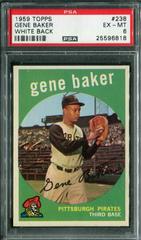 Gene Baker [White Back] Baseball Cards 1959 Topps Prices