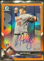 Austin Hays [Orange Refractor] #CRA-AH Baseball Cards 2018 Bowman Chrome Rookie Autographs Prices