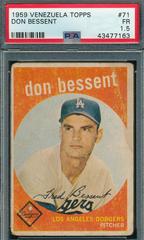 Don Bessent #71 Baseball Cards 1959 Venezuela Topps Prices