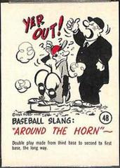 Baseball Slang [Around the Horn] #48 Baseball Cards 1963 Gad Fun Cards Prices