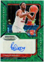 Charles Bassey [Choice Green Prizm] #RS-CBA Basketball Cards 2021 Panini Prizm Rookie Signatures Prices