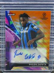 Duvan Zapata [Orange Wave] Soccer Cards 2021 Topps Finest UEFA Champions League Autographs Prices