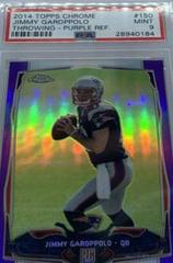 Jimmy Garoppolo [Throwing Purple Refractor] #150 Football Cards 2014 Topps Chrome Prices
